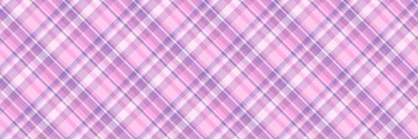 Form seamless fabric check, marketing texture pattern. Xmas background tartan textile plaid in light and pink colors. vector