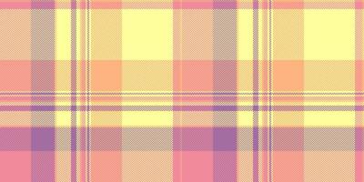 Aged plaid tartan texture, official pattern fabric check. Famous background seamless textile in yellow and red colors. vector