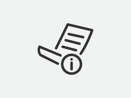 Guide icon , user manual. Service information document, instruction. vector