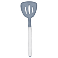 Slotted spatula with transparent background in a noise grainy texture style breakfast concept, illustration png