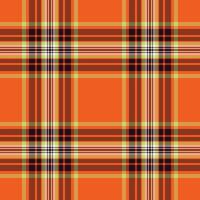 Serene background texture tartan, halftone check pattern textile. Present fabric seamless plaid in orange and red colors. vector