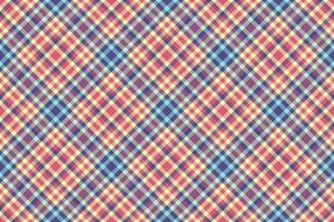 Shape plaid pattern, 30s tartan fabric textile. Individuality texture check background seamless in yellow and indigo colors. vector