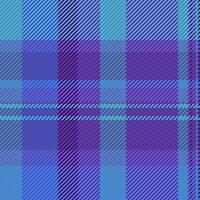 Infant pattern seamless textile, birthday check background. 60s plaid fabric tartan texture in indigo and cyan colors. vector