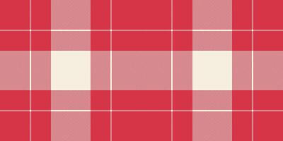 Checker background seamless tartan, yuletide pattern textile plaid. Old-fashioned fabric check texture in red and light colors. vector