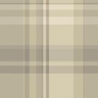 Elegant neutral plaid pattern. Subtle beige and grey tones create a sophisticated texture perfect for website backgrounds, textile designs, or packaging. Versatile and calming aesthetic. vector