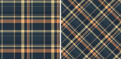 plaid textile of seamless texture pattern with a fabric tartan check background. Set in trendy colors. Stylish picture ideas for fashion inspiration. vector