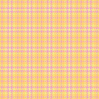 Geometrical texture textile , equal seamless background tartan. Anniversary fabric pattern check plaid in amber and magenta colors. vector