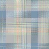 Network tartan background, guy plaid texture seamless. Slim fabric textile pattern check in pastel and grey colors. vector