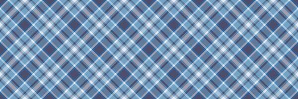 Path check plaid texture, factory fabric tartan. Tone background textile pattern seamless in cyan and pastel colors. vector