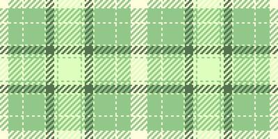 Knot check tartan, repetitive textile background texture. Copy space plaid fabric seamless pattern in green and light colors. vector