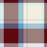 Canvas background texture plaid, classical seamless textile check. Perfection tartan fabric pattern in white and red colors. vector