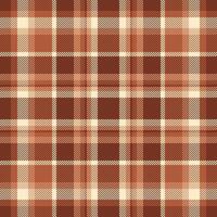 Wide pattern tartan, layout fabric textile seamless. Asymmetric check background texture plaid in orange and red colors. vector