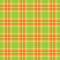 Tie texture check, event textile seamless pattern. Robe tartan fabric plaid background in orange and amber colors. vector