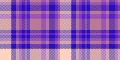 Grid check textile seamless, rustic fabric pattern plaid. Oriental background texture tartan in pink and indigo colors. vector