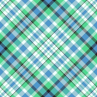 Dog tooth pattern plaid background, model texture textile. Infinity seamless fabric check tartan in azure and green colors.