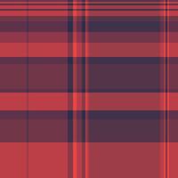 Neat plaid seamless fabric, commerce textile tartan. Perfection texture background check pattern in red and pink colors. vector