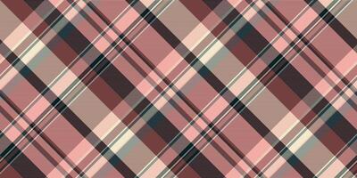 Stylish abstract diagonal plaid pattern in muted pinks, browns, and creams. Perfect for textile design, website backgrounds, or fashion-related projects. vector