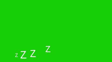 Sleep ZZZ Animation Icon. Sleeping ZZZ Symbol Animation Alpha Channel Transparent Background. 4K Resolution video
