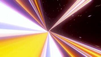 Abstract motion graphic background, shining lights, energy waves and particles, seamless loop 4K video