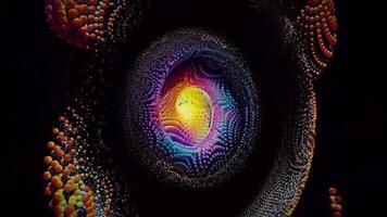 3D kaleidoscope mandala abstract background of trippy art psychedelic trance to open third eye with visuals energy chakra futuristic audiovisual vj seamless loop video