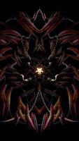 Abstract lotus flower like mandala with endless looping geometry, sacred lines and flower petal patterns. video