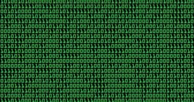 Binary code passing to 0 at end of the conversion video
