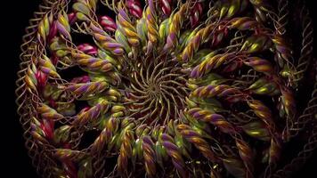3D kaleidoscope mandala abstract background of trippy art psychedelic trance to open third eye with visuals energy chakra futuristic audiovisual vj seamless loop video