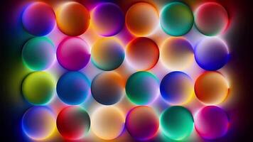 Abstract background with full collor soft balls. 3D animation. 4K. video