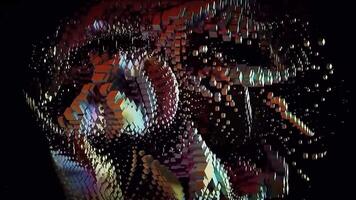Infinite depth in a geometric 3D tunnel, looping for VJ backgrounds video
