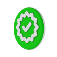 Certificate Check 3D Icon - Medium View at 135 Degrees png