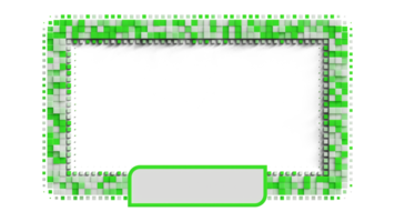 Frame Overlay for Streaming Camera with Green-Toned Squares png