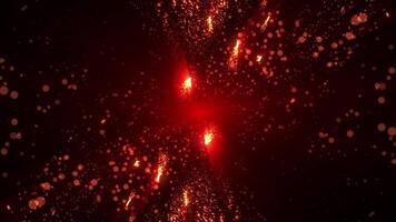 Abstract colorful dust explosion of particles, movement of glowing particles, speed of light, fireworks from dots and particles, space scene, futuristic background. Seamless video