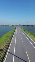 A bird's-eye view of the road, exercise and rest area. video