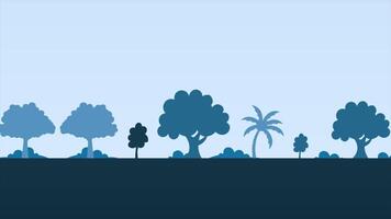 Landscape and tree loop animation 2d free video
