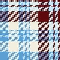 Folklore fabric seamless background, workshop plaid check textile. Teenage texture tartan pattern in cyan and white colors. vector