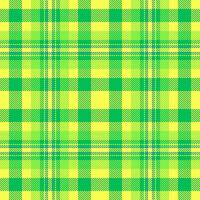 Direct tartan fabric seamless, stationary plaid background pattern. Endless textile texture check in green and lime colors. vector