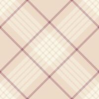Difficult textile texture, woven seamless plaid fabric. Layout background pattern tartan check in light and old lace colors. vector