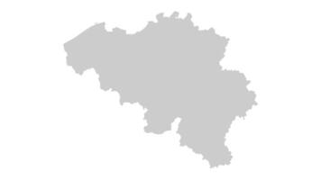 Belgium map animation. Animation of connecting all region country into a whole Belgium map with borders in the background with an alpha channel. Motion design. video