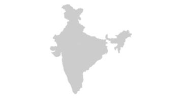 India map animation. Animation of connecting all region country into a whole India map with borders in the background with an alpha channel. Motion design. video