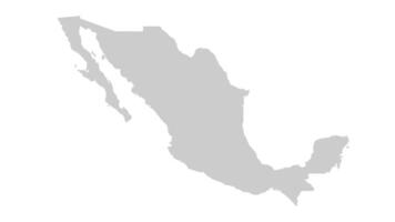 Mexico map animation. Animation of connecting all region country into a whole Mexico map with borders in the background with an alpha channel. Motion design. video