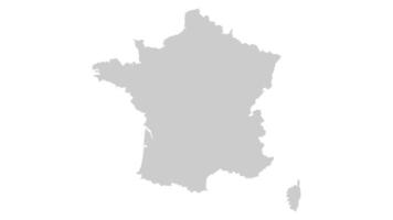 France map animation. Animation of connecting all region country into a whole France map with borders in the background with an alpha channel. Motion design. video