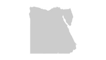 Egypt map animation. Animation of connecting all region country into a whole Egypt map with borders in the background with an alpha channel. Motion design. video