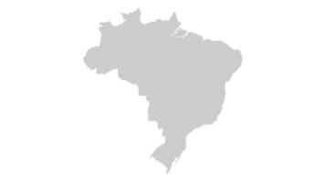 Brazil map animation. Animation of connecting all region country into a whole Brazil map with borders in the background with an alpha channel. Motion design. video