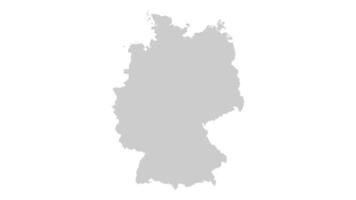 Germany map animation. Animation of connecting all region country into a whole Germany map with borders in the background with an alpha channel. Motion design. video