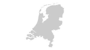 Netherlands map animation. Animation of connecting all region country into a whole Netherlands map with borders in the background with an alpha channel. Motion design. video