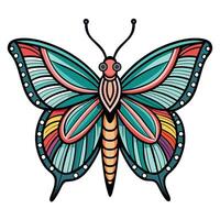 Vibrant Decorative Butterfly Design for Art Projects vector