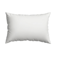 Close up of a white pillow mockup on transparent background png