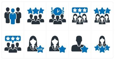 A set of 10 business icons as business group, expert team, time management vector