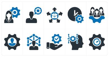 A set of 10 business icons as confusion in decision making, technical support, job oppurtunity vector