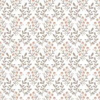 vintage beige floral seamless pattern features elegant blossoms and delicate foliage. Ideal for textiles, wallpapers, and invitations, it adds warmth and sophistication to any design project. vector